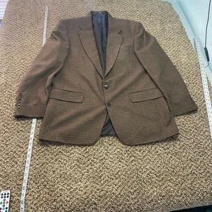 Robert Stock Herren Blazer 44 L braun kariert kariert Seide Wollmischung Sportjacke - Bild 1 von 9