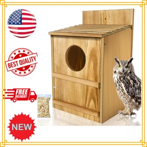 Eulenhaus-Holz Eulenkasten Eulenhäuser für draußen geeignet für Schleiereulen Nist - Bild 1 von 7