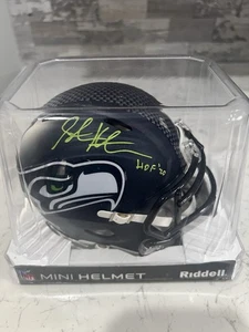 Steve Hutchinson Seattle Seahawks Signe Eclipse Mini Helmet W/ HOF Script JSA - Picture 1 of 5