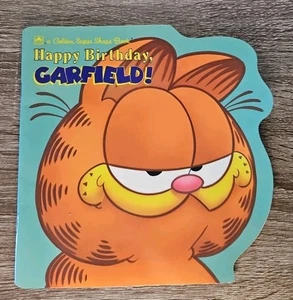 1989 Happy Birthday, Garfield! A Golden Super Shape Book  - Picture 1 of 3