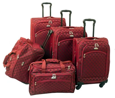 Luggage Madrid 5 Piece Spinner Set, Red, One Size - Image 1 of 3