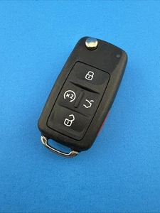 USED OEM Volkswagen Keyless Remote Fob 4-Button - 561837202J NBGF593N - TESTED - Picture 1 of 3