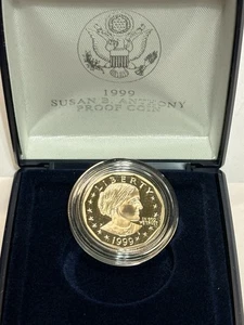 1999 S PP Susan B. Anthony Dollar mit OGP & COA! Sehr schön! 🔥 - Bild 1 von 6