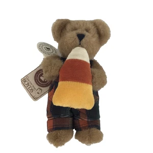 Mono de peluche Boyds Pauly Punkley Bear caramelo maíz 6" peluche #919637 etiqueta - Imagen 1 de 10