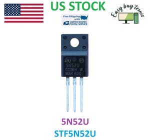 2Pcs 5N52U Original NEW ST Transistor STF5N52U - US STOCK - Picture 1 of 1