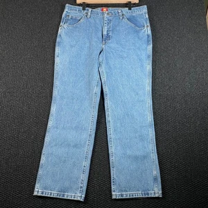 Wrangler Mens Jeans 36x29 Cowboy Cut Slim Fit Light Wash Denim Pants 36MWZSW - Picture 1 of 9