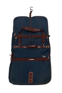 Samsonite Garment Bag 1987 Silhouette 4 Ultravalet Big Luggage Suitcase Navy - Picture 1 of 7