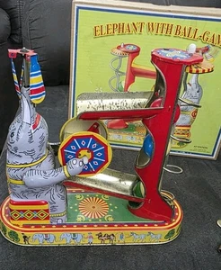 Elefant mit Ball Spiel Schylling Collector Series Wind-up FPOR aber vollständig - Bild 1 von 12
