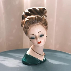 Ladyhead Base Vase 1960s Vintage Antique Elegant from Japan USED - Picture 1 of 11