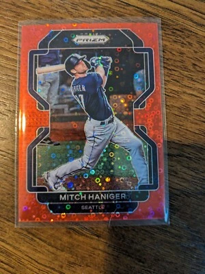 2022 Prizm Mitch Haniger Red Donut Circles 86 /99 Mariners #65 - Image 1 of 3