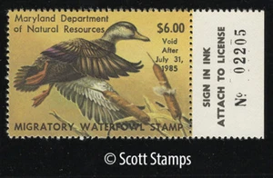 MD11 1984 Maryland Duck Stamp - MNH - Black Ducks - Artist: Carla Huber - Picture 1 of 1