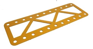 Meccano Braced Girder 11 holes in UK Yellow (with closed ends) (ref: 100) - Picture 1 of 1