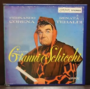 Puccini Gianni Schicchi Corena Tebaldi 4 Track 7 1/2 IPS Reel Tape ~ Leader Tape - Picture 1 of 8