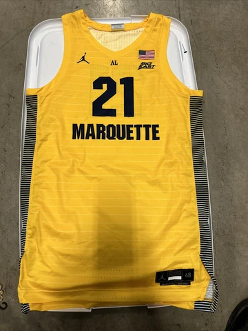 Jordan Marquette Golden Eagles BASKETBALL JERSEY NCAA Sz 48 Men’s BIG EAST  (21) Cover
