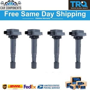 TRQ New Ignition Coils Kit Set of 4 For 2001-2005 Acura EL Honda Civic - Picture 1 of 4