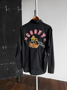 Ice Iceberg x Disney Pippo Grande Logo Camicia Uomo Manica Lunga con Bottoni Nero M/L - Foto 1 di 9