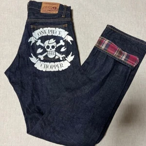 One Piece Chopper Men's Denim Jeans Pants Indigo Blue Size S PROJECT SR'ES - Picture 1 of 20