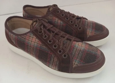 Женские кроссовки Traq by Alegria размер 38/7 прогулочные коричневые клетчатые б/у в отличном состоянии - Изображение 1 из 4