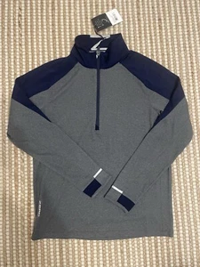 Zero Restriction - Z425 1/4 Zip Pullover - Small - Char/Navy - Picture 1 of 5