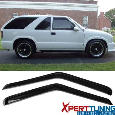 Fits 94-03 Chevrolet S10 GMC Sonoma Window Visors Sun Rain Guard Vent Shade 2PC — 第 1/4 张图片