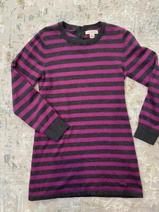 Burberry Children Girls Dress Merino Wool Long Sleeve Sz 7Y - Picture 1 of 5