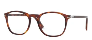 Persol 0PO3007VM 24 Havana/ Silver Square Men's Eyeglasses - Picture 1 of 7