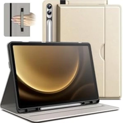 Samsung Galaxy Tab S9 FE+ 12.4" Case PU Leather Folio Stand Cover w/ S Pen Slot - Image 1 of 4