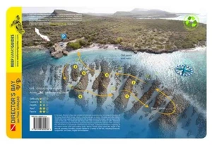 Director's Bay, Curacao, wasserdichte Tauchkarte - Bild 1 von 2