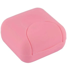 Estuche de jabón de viaje Emoly 1,6"" x 2,6"" rosa nuevo en caja - Imagen 1 de 3