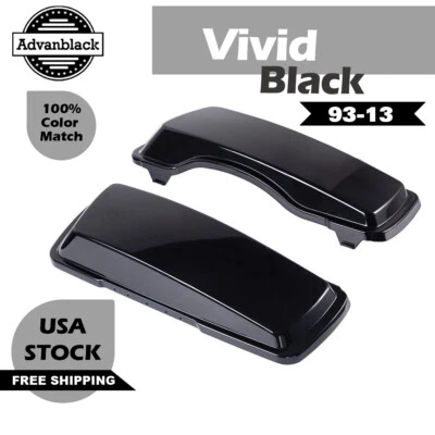 Tampa de alforje preta vívida serve para Harley Touring Road Electra Glide 1994-2013 - Imagem 1 de 4