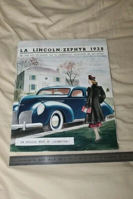 (MB2/E) Brochure Catalogue LINCOLN ZEPHYR 1938 / MATFORD FRANCE Lyon Veyet - Photo 1/4