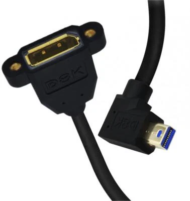 Mini DisplayPort 1.4 to DisplayPort Panel Mount Monitor Video Extension Cable - Image 1 of 3