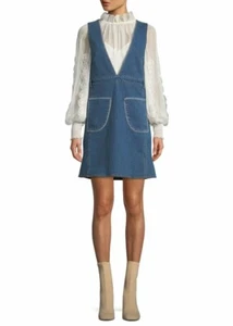 Neu mit Etikett See by Chloe ärmelloses Jeans-Minikleid mit tiefem V-Ausschnitt Größe 38 - Bild 1 von 7