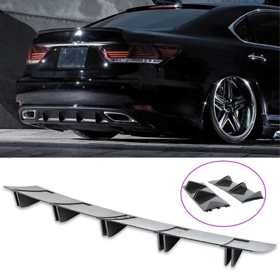 For Lexus LS400 LS430 LS460 Carbon Rear Bumper Lip Diffuser 5 Shark Fins Spoiler Foto 1 de 4