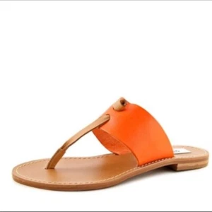 Steve Madden Olivia Orange Women's Sandal Flats - Picture 1 of 1
