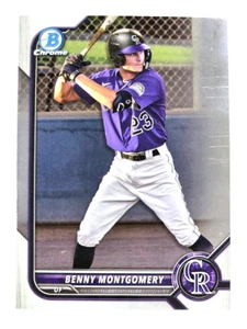 Bowman Draft 2022 cromo Benny Montgomery Colorado Rockies #BDC-155 - Imagen 1 de 2