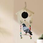 Bird Chewing Toy with Swing Climbing Bird House for Lovebirds Finches Macaws