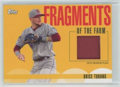 2020 Topps Pro Debut Fragments of the Farm Relics Brice Turang Wisconsin Timber - Image 1 of 2