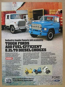 1981 Ford F-Serie mittelschwerer & L-Line Trucks Bauernhof Foto Vintage Druck Anzeige - Bild 1 von 1