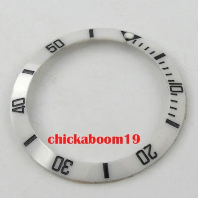 38mm white ceramic bezel black marks insert fit 40mm SUB Automatic men's watch  - Image 1 of 4