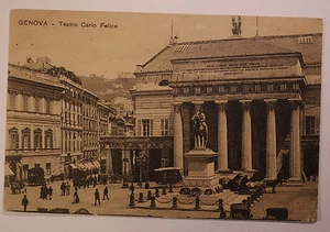Cartolina Genova Teatro Carlo Felice Animata Postcard - Imagen 1 de 2