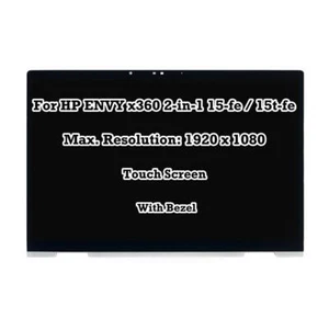 15.6" FHD IPS LCD Touch Screen Display Assembly+Bezel For HP ENVY x360 15-fe0000 - Picture 1 of 6