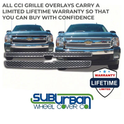 Chevrolet Silverado 1500 2007-2013 inserción de rejilla de plástico cromado GI/40 NUEVO Foto 1 de 4