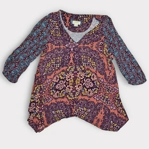 Blusa grande para mujer manga 3/4" cuello en V Anthropology Maeve Anthropologie - Imagen 1 de 4