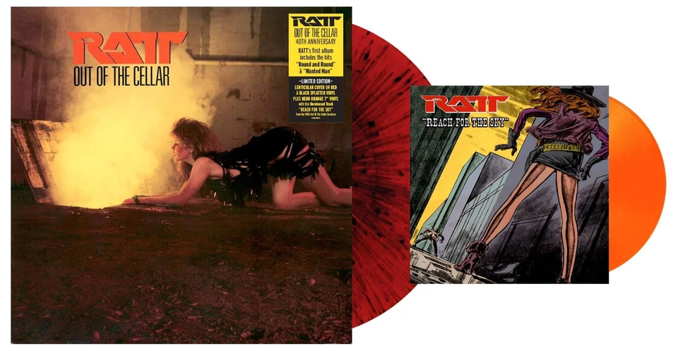 Ratt - Out Of The Cellar (40th) [Red/Black Splatter Vinyl w/ Neon Orange 7"]