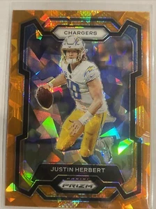 2023 Panini Prizm - Orange Ice Prizm #158 Justin Herbert - Picture 1 of 2