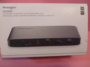 Kensington SD2500T Thunderbolt 3 and USB-C Docking Station Dual 4K 60W PD - Picture 1 of 7