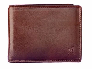 STARHIDE Mens RFID Blocking Genuine Leather Slim Bifold Money Clip Cardholder    - Picture 1 of 7