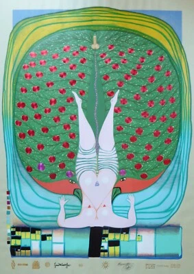 FRIEDENSREICH HUNDERTWASSER HOMAGE SCHROEDER-SONNENSTERN Serigraph 1972 signed - Image 1 of 4