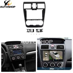 Car Stereo Radio Fascia Panel Frame Trim Dash For SUBARU WRX 2012-2015 2014 - Foto 1 di 9